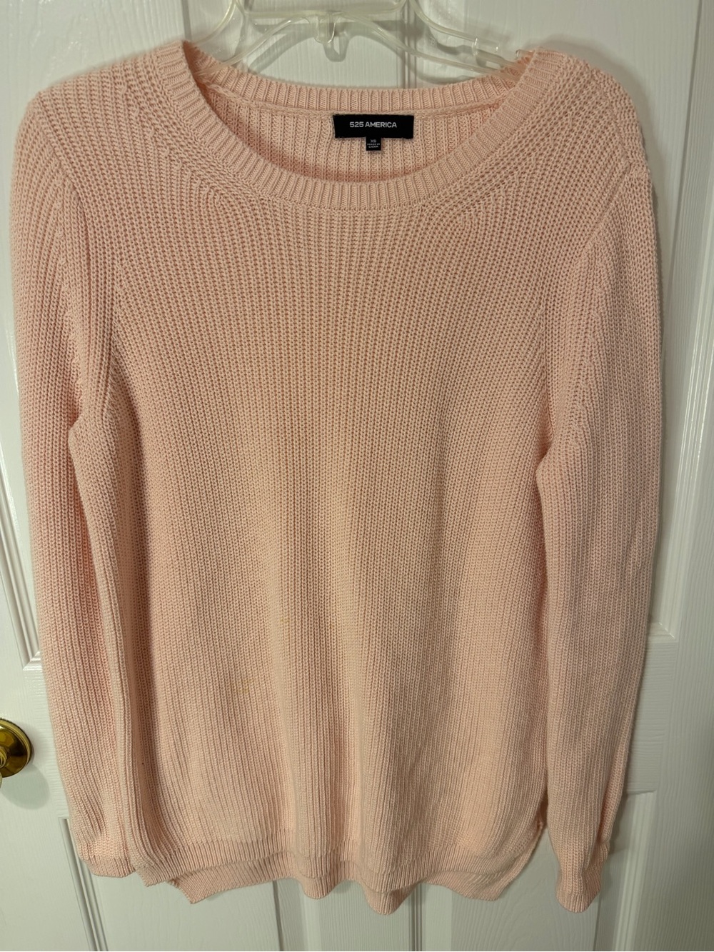 525 America Women's Light Pink Knit tunic Sweater